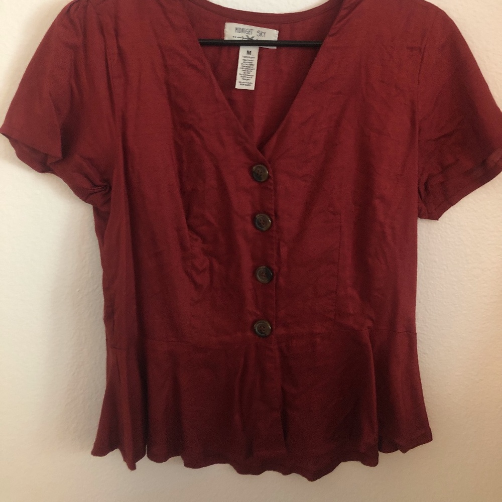 Rustic Red Blouse